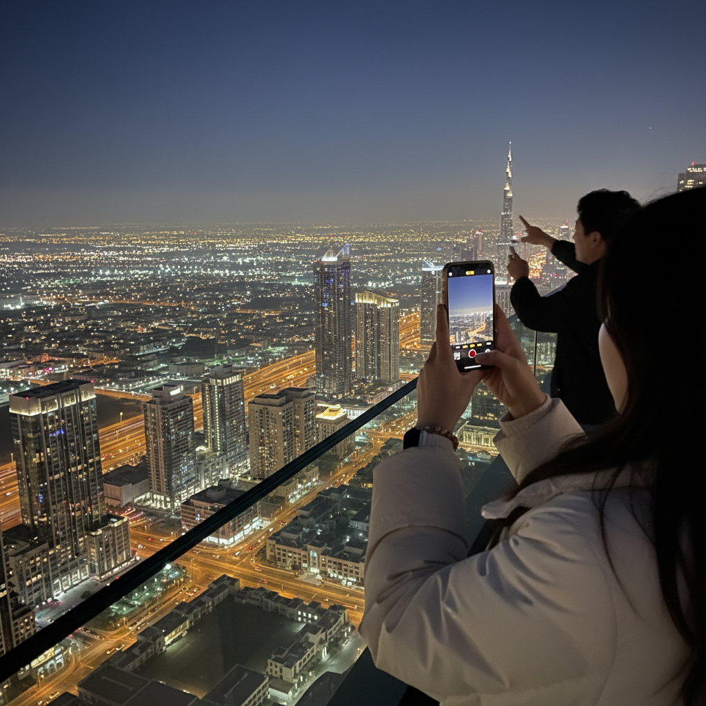 부르즈 할리파 전망대에서 바라본 두바이 전경